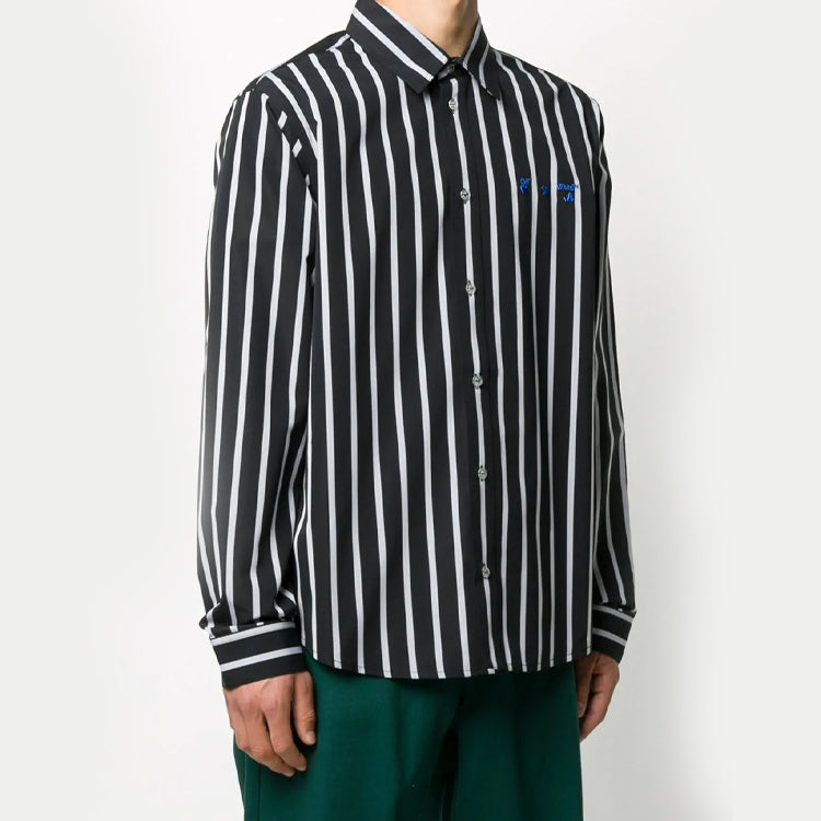 Off-White Mens Long Sleeve Stripe Shirts OMGA127E20FAB0031001