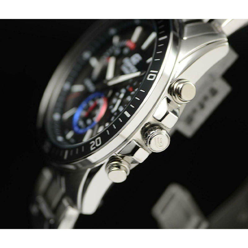 CASIO Quartz Waterproof EDIFICE Stainless Steel Strap Black Watch Dial Mens Black Analog EFR-552D-1A3V