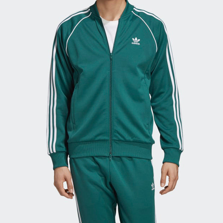 adidas originals Sst Track Top Zipper Sports Jacket Green EJ9683