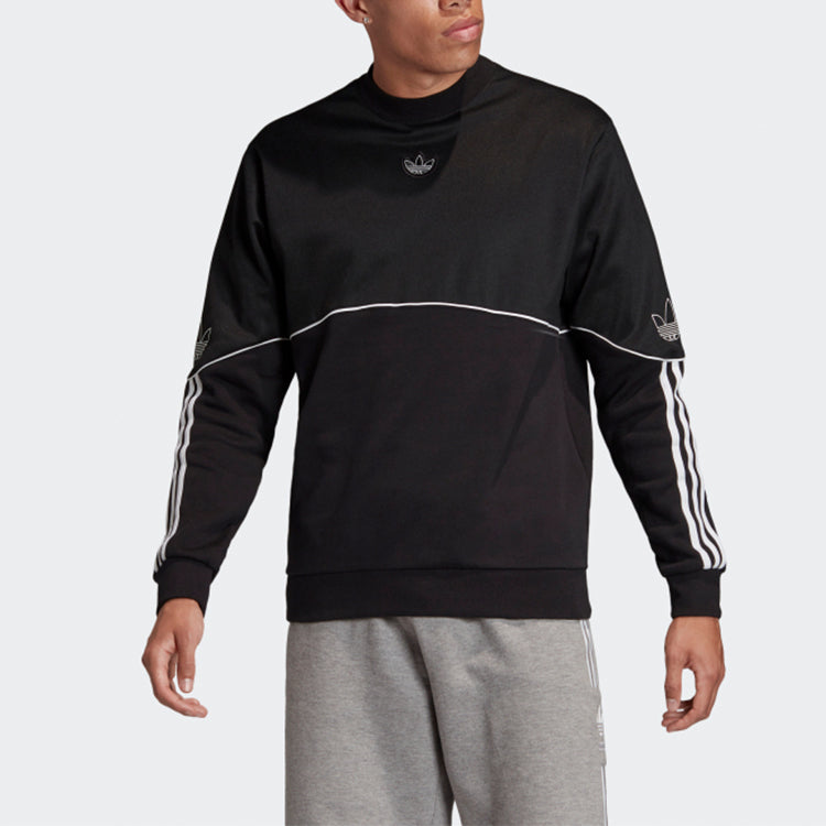 adidas originals Outline Crw Ft Soccer/Football Sports Stylish Round Neck Long Sleeves Black FM3856
