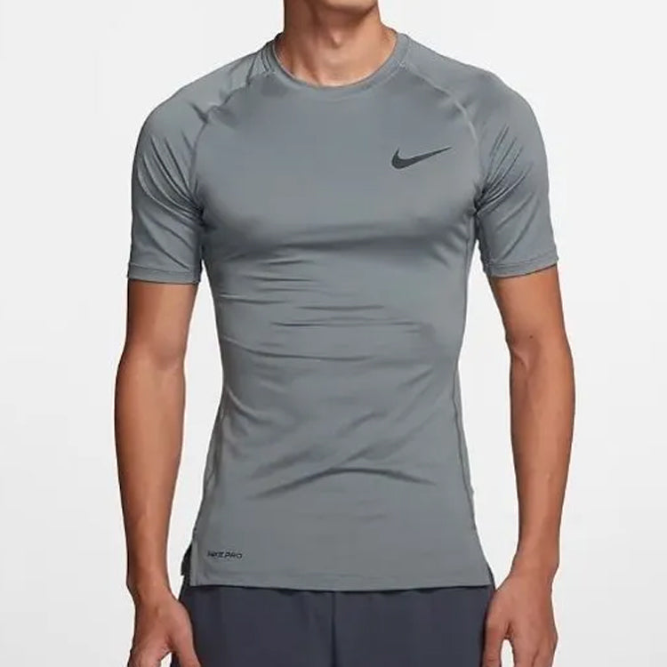 Nike PRO Quick Dry Training Tight Short Sleeve Gray BV5632-084