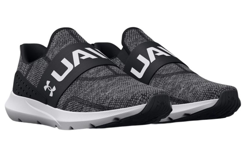 (WMNS) Under Armour Surge 3 Slip 'Black White' 3026507-001