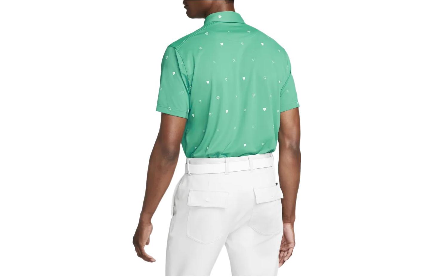 Men's Nike Logo Printing Short Sleeve Green Polo Shirt DH0646-370