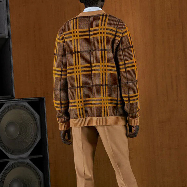 Gucci Reversible Wool Knit Cardigan 'Brown Yellow' 696576-XKCFX-2378