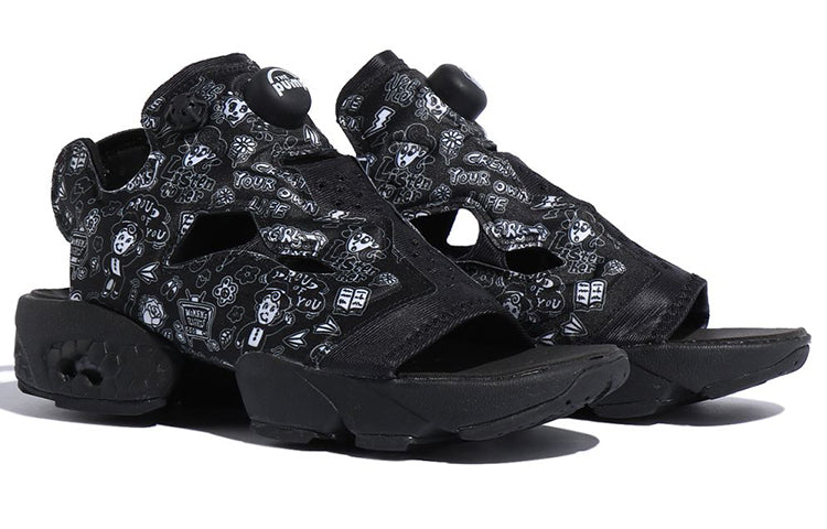 (WMNS) Reebok Instapump Fury Sandal 'Black White' FW6018