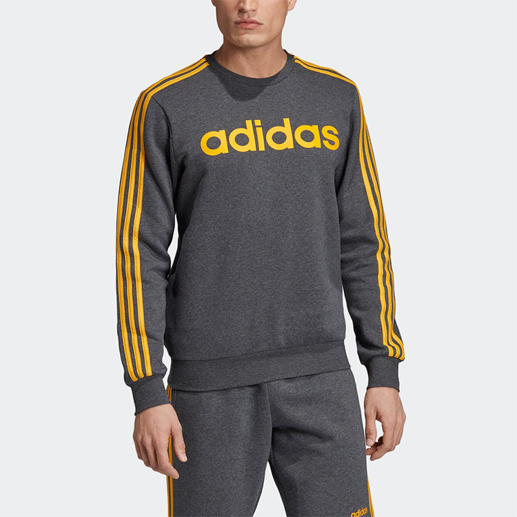 adidas Casual Round Neck Pullover Long Sleeves Gray EI4903
