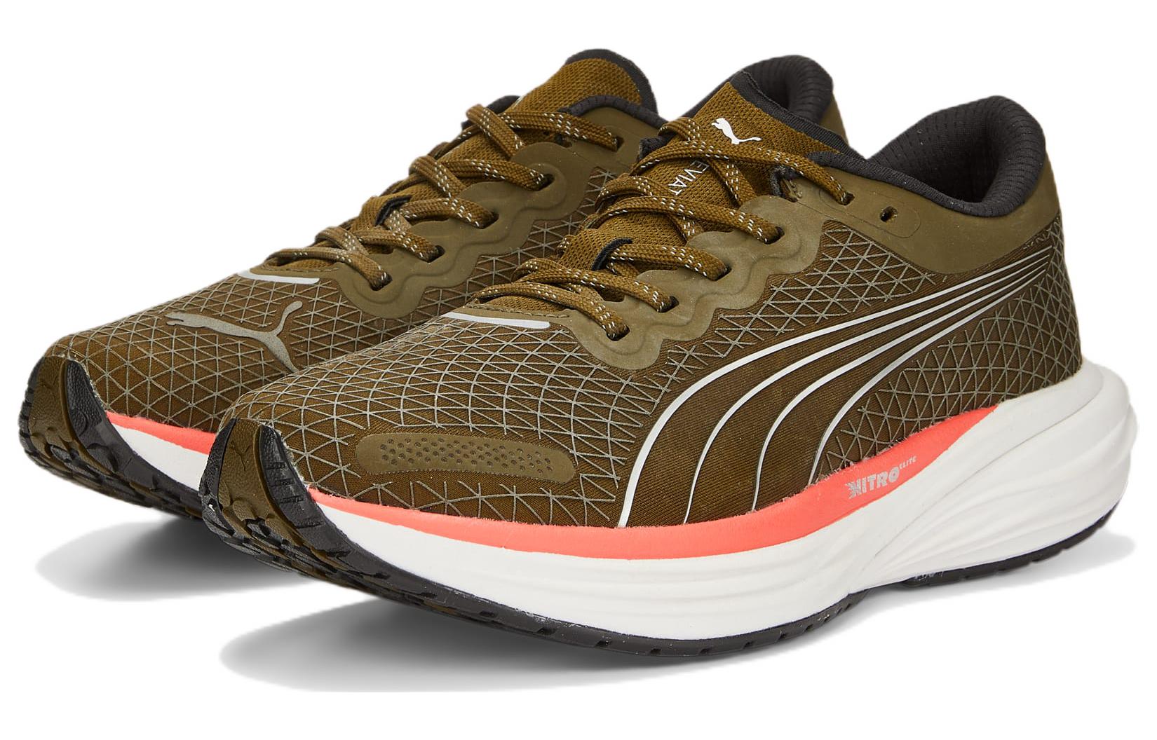 (WMNS) PUMA Deviate Nitro 2 Winterised 'Deep Olive-Salmon' 376857-02