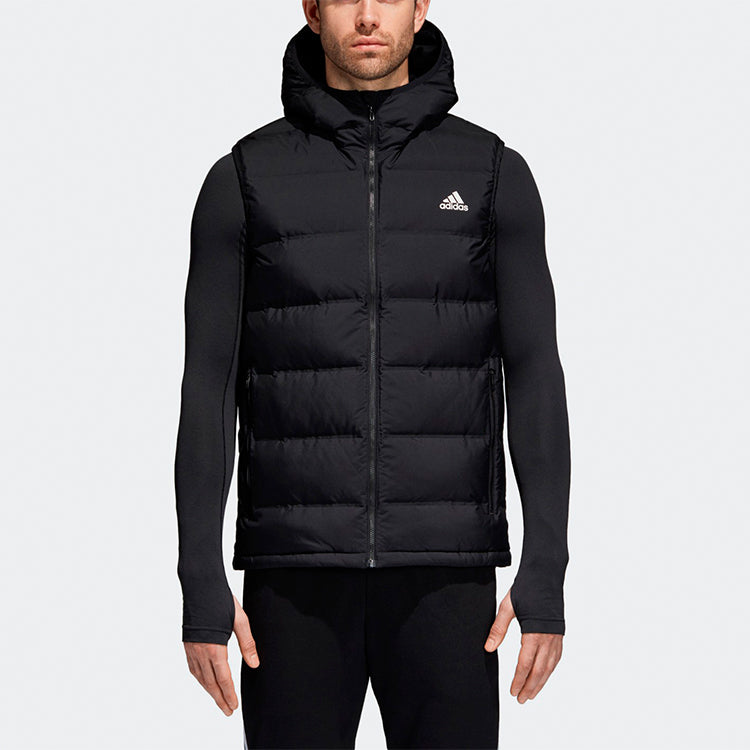 adidas Helionic Hooded Down Vest Men Black BQ2006