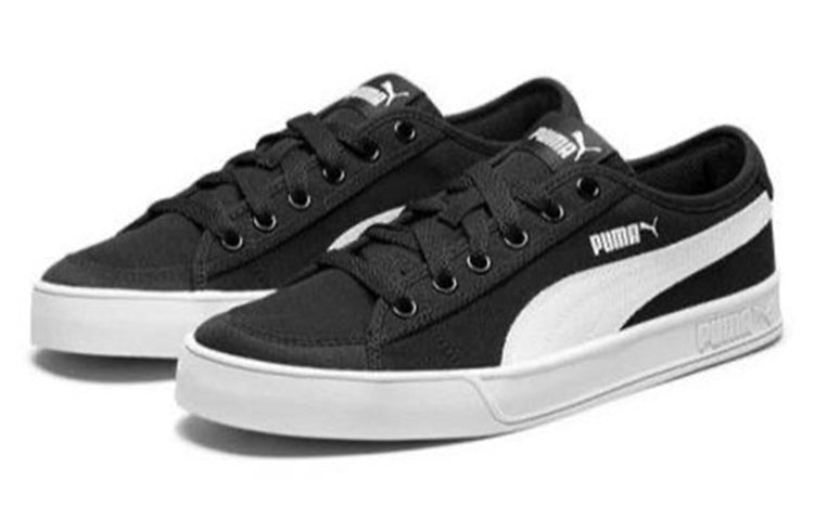 PUMA Smash v2 Vulc CV 'Black White' 365968-01
