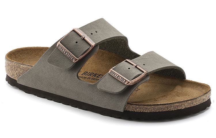 Birkenstock Arizona Birko-Flor Birkibuc Sandals 'Stone' 0151211