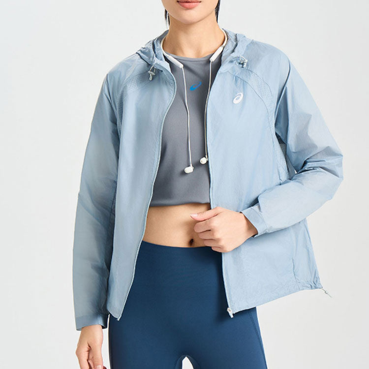 (WMNS) Asics Nylon Jacket 'Sky' 2012D058-400
