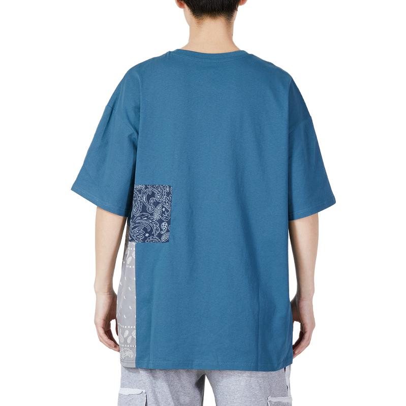 Vans Paisley Patched Short Sleeve Tee 'Blue Black Grey' VN000FRH993