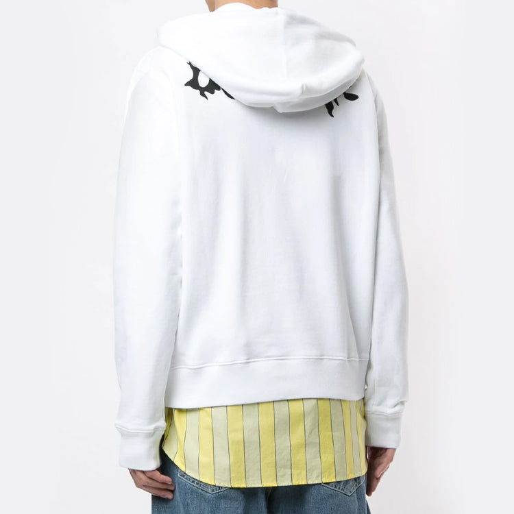 Off-White FW20 Ghost Printing Hooded Pullover Men White OMBB034E20FLE0060110