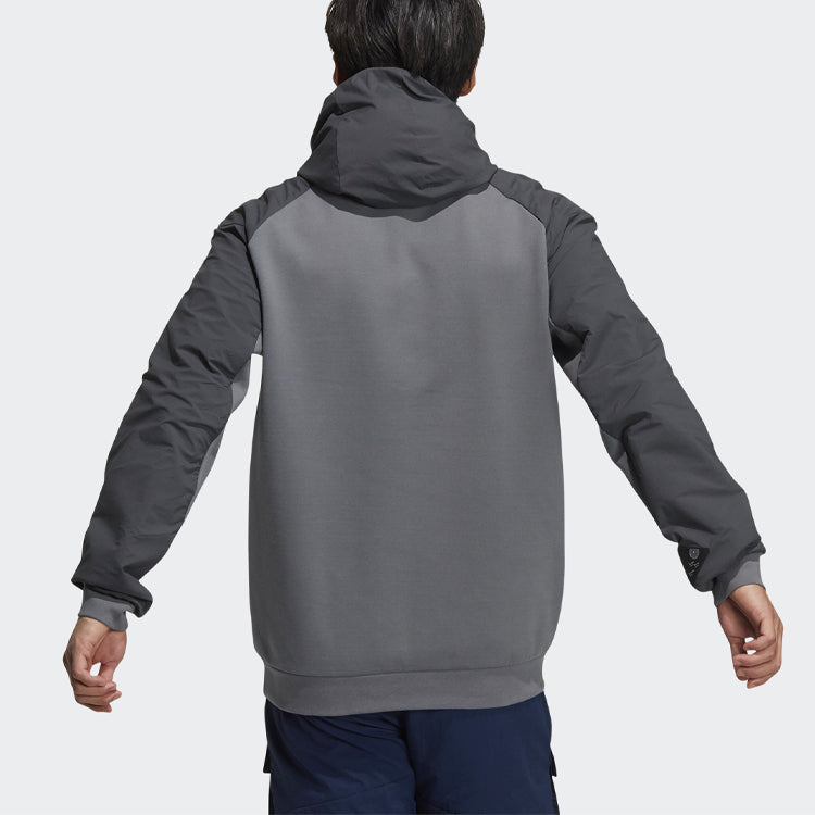 Men's adidas Terrex Fwa Hd Sweat Outdoor Sports Elastic Woven Colorblock Dark Grey H13846