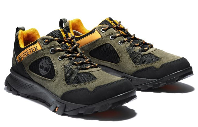 Timberland Garrison Trail Waterproof Low Hikers 'Black Green Yellow' A26M1A58
