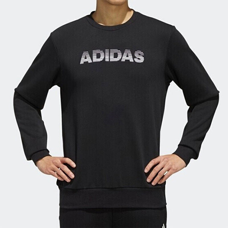 adidas Casual Sports Round Neck Pullover Black FJ0239