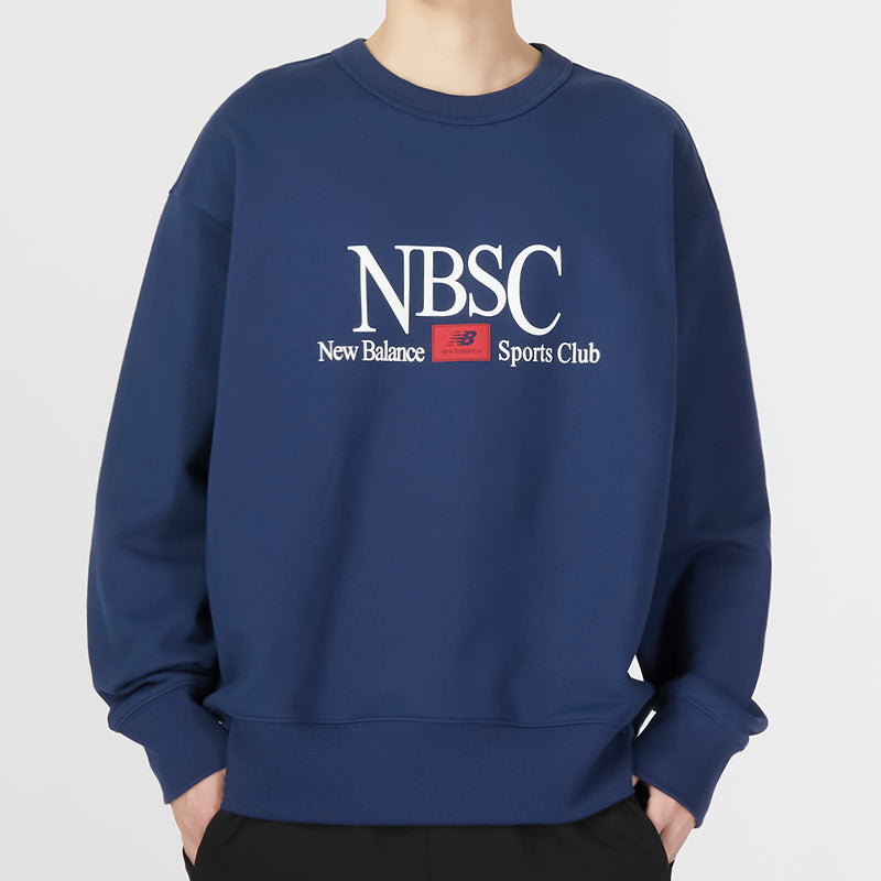 New Balance NBSC Crew Sweatshirt Asia Sizing 'Navy' AMT31556-NNY