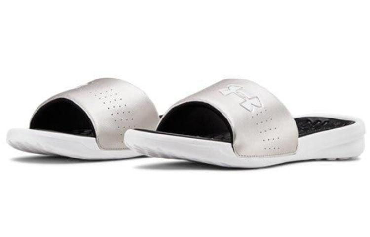 (WMNS) Under Armour Playmaker Fixed Strap Sandals Silver/Gray 3000063-002