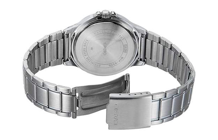 CASIO DRESS Series Business Waterproofes Couple Quartz Stainless Steel Strap Silver Analog MTP-V300D-7A&LTP-V300D-7A