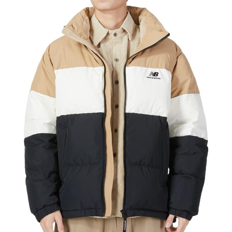 New Balance Warm Down Jacket Asia Sizing 'Black White Tan' 5PC44283-BEI