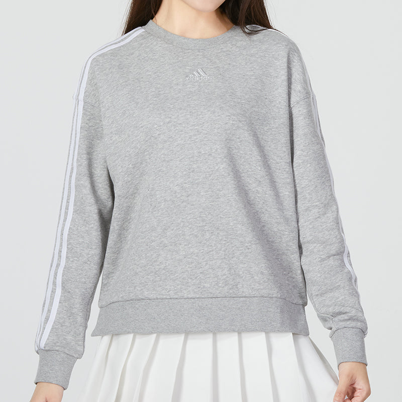(WMNS) adidas MH 3-Stripes Sweatshirts 'Grey' HM7079