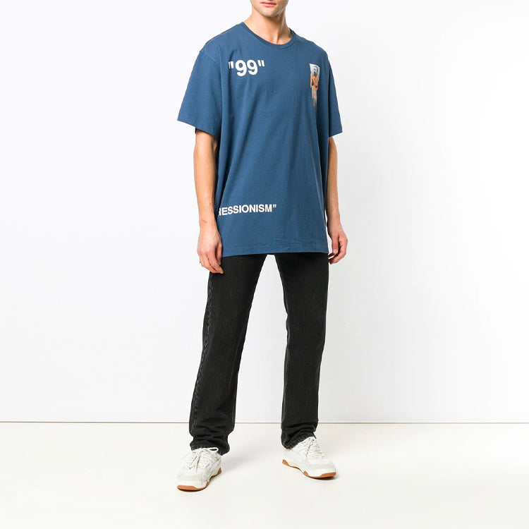 Off-White SS19 99 Summer Graphic Print Cotton Oversize OMAA038R191850093088
