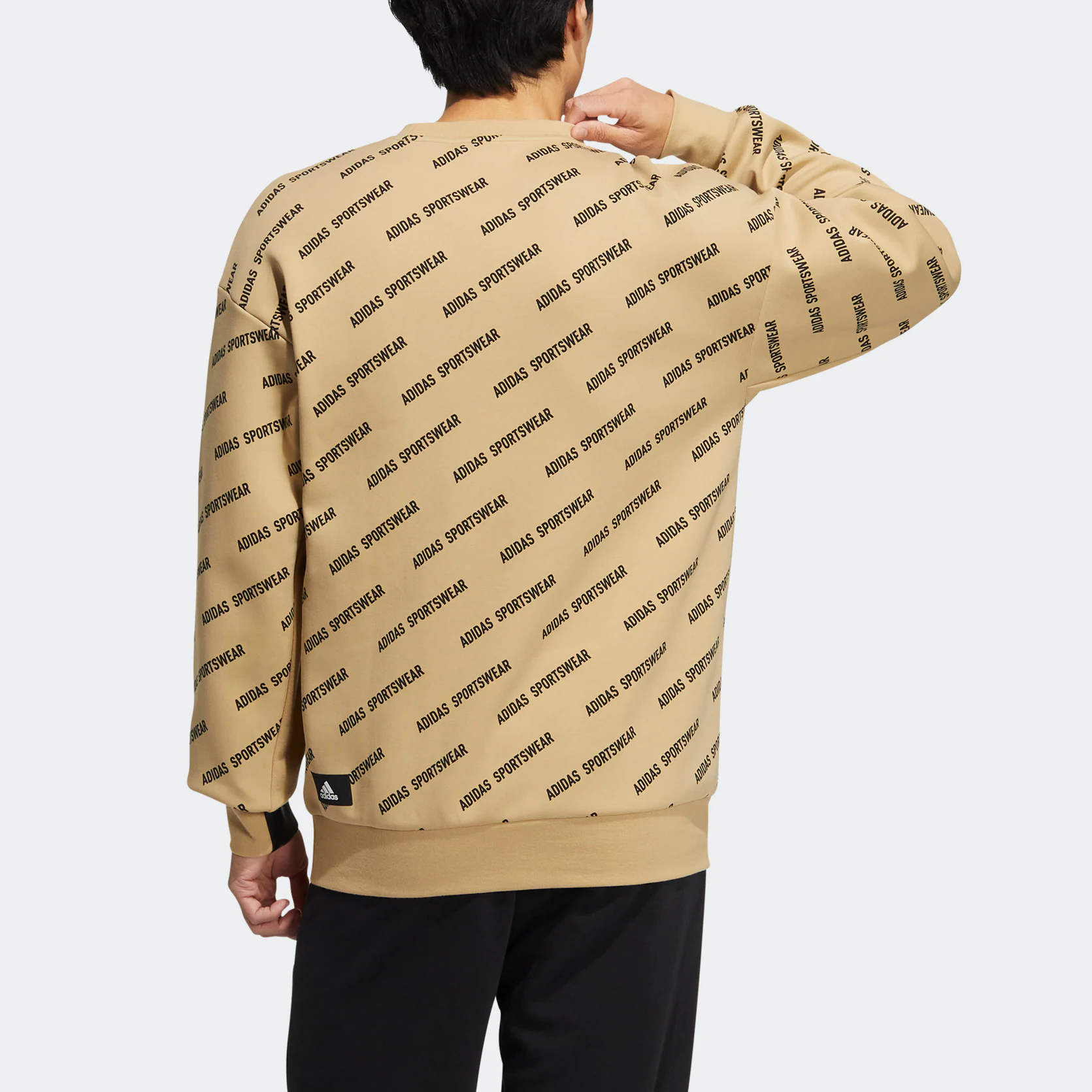 adidas Monogram Sweatshirt 'Tan Black' IB2742