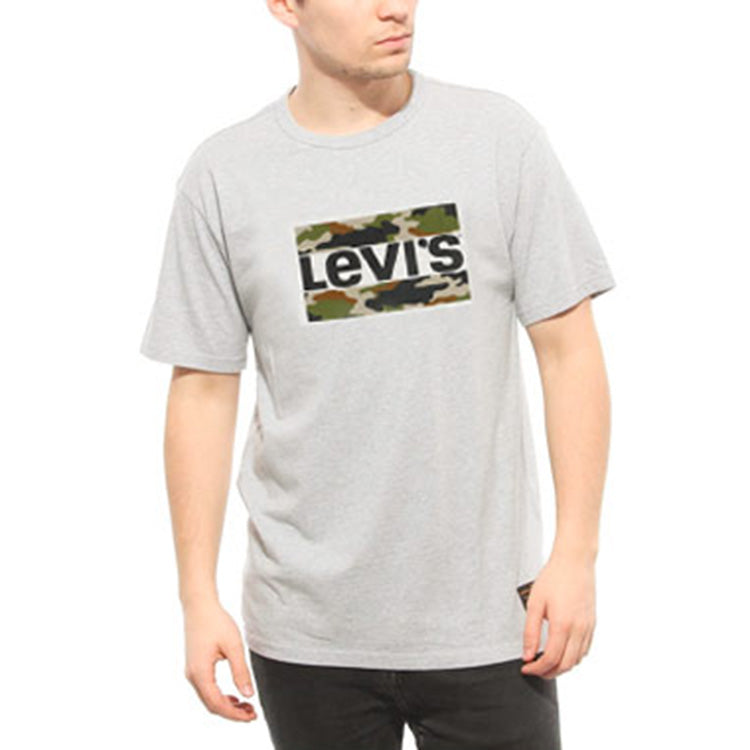 Men's Levis Camouflage Printing Short Sleeve Gray T-Shirt 3LSP3194