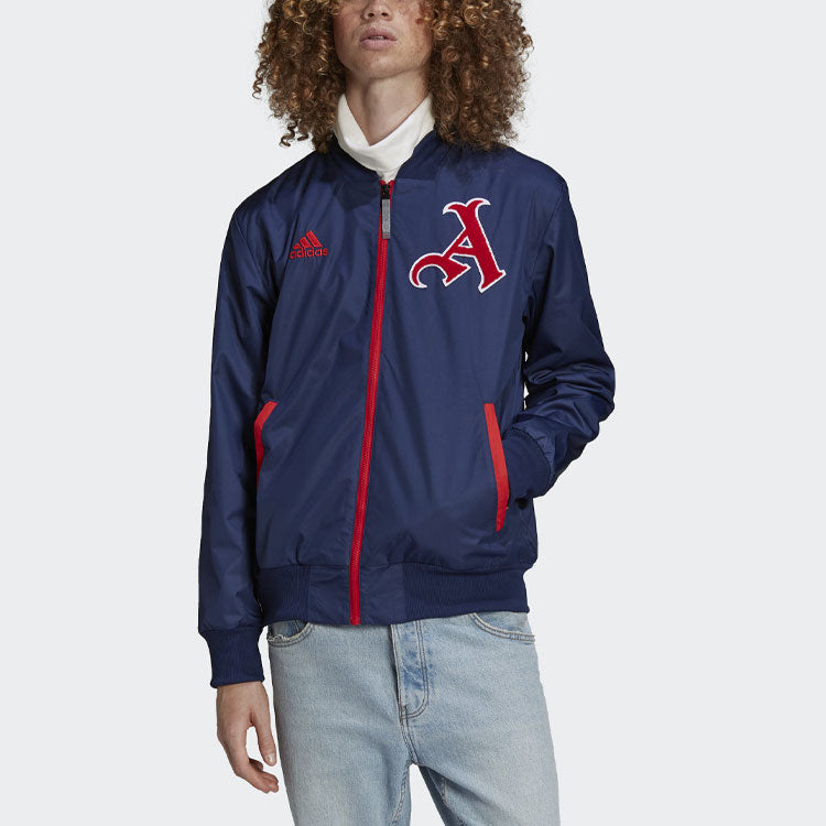 adidas Afc Lny Bomber New Year's Edition Arsenal Soccer/Football logo Sports Jacket Navy Blue HA5260