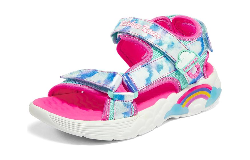 (GS) Skechers Rainbow Racer 'Pink Blue' 302975L-BLU
