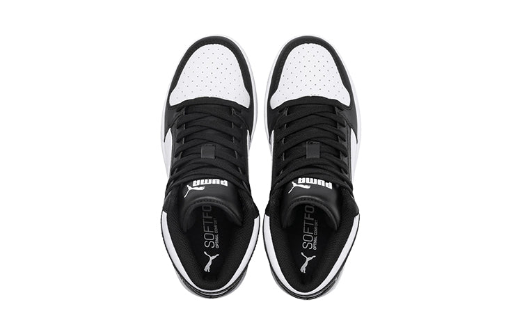 (GS) PUMA Rebound Lay Up Sl Mid-high Board Shoes Black/White 370486-01