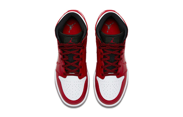 (GS) Air Jordan 1 Retro Mid 'Gym Red White' 554725-605