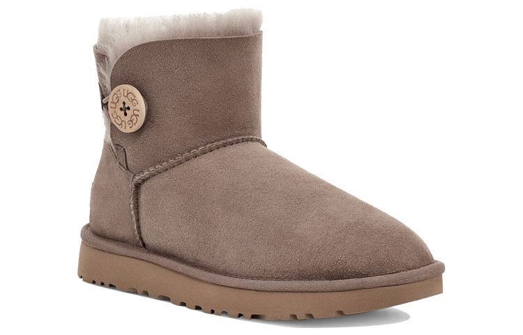 (WMNS) UGG Mini Bailey Button II Boot Fleece Lined Coffee 1016422-CRBO