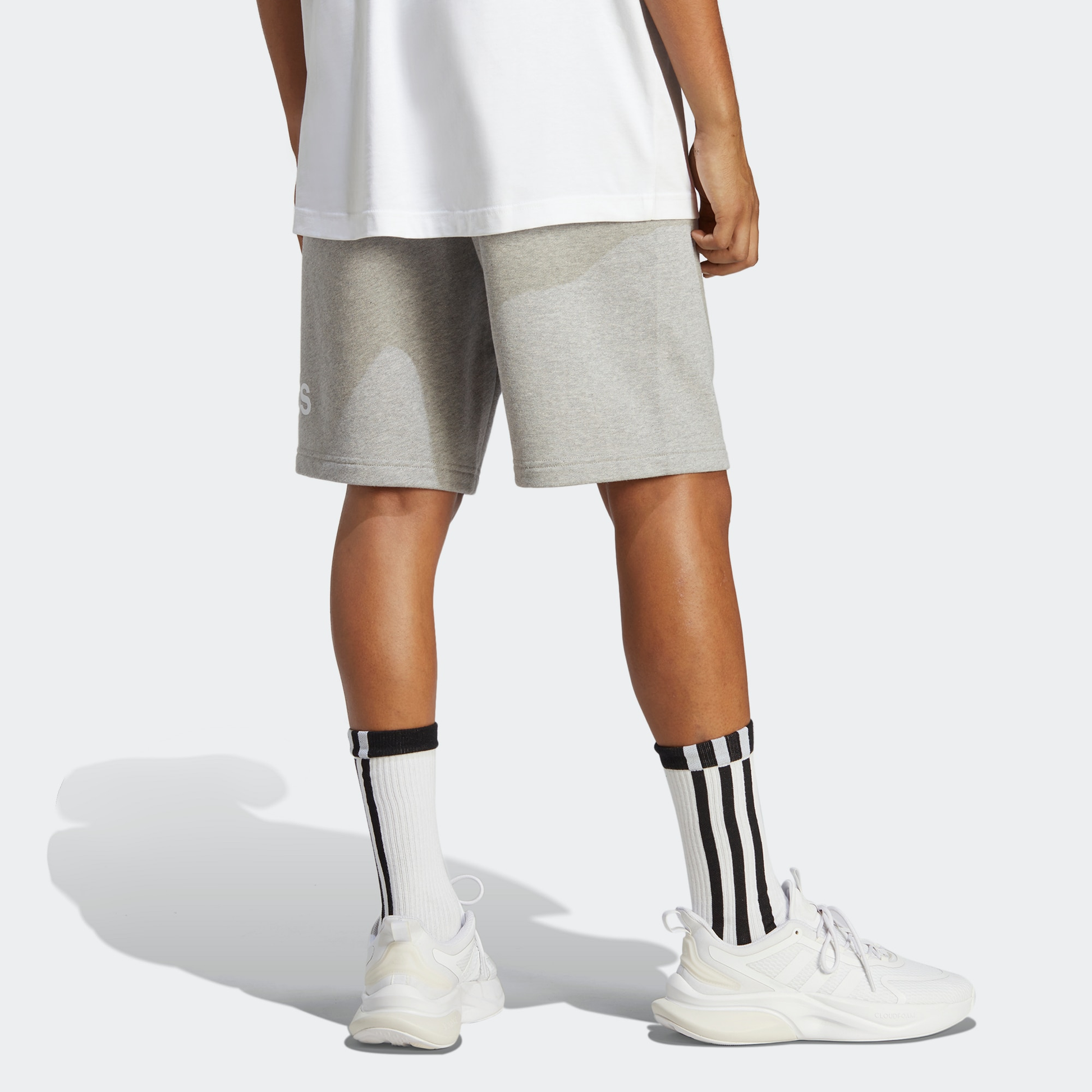 adidas Essentials Big Logo French Terry Shorts 'Grey' IC9403
