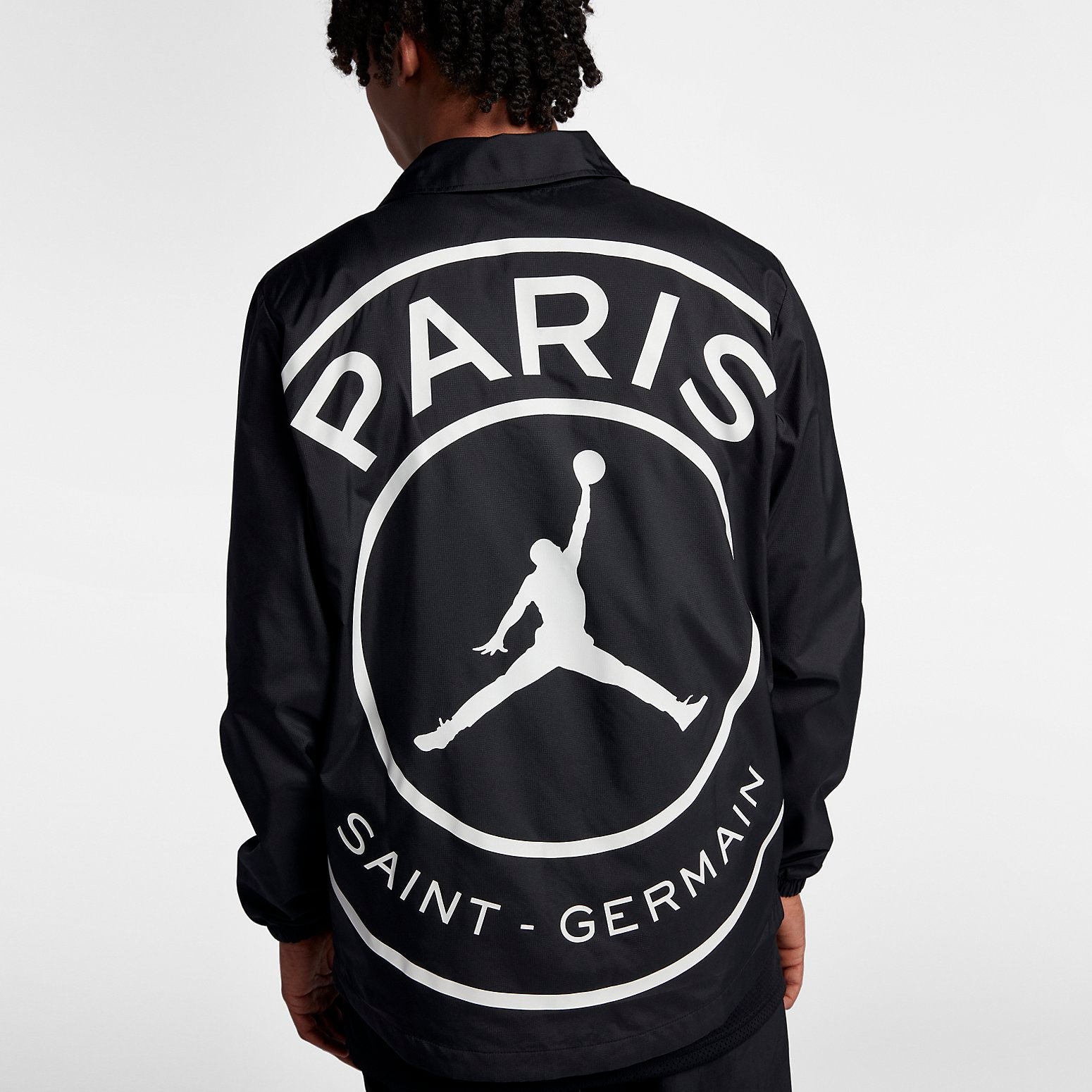 Air Jordan Coach Jacket x Paris SaintGermain 'Black White' BQ4213-010