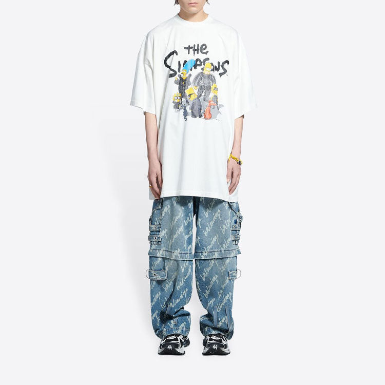 Balenciaga x THE SIMPSONS Oversized Cotton T-Shirt 'White' 676589TLVG70901