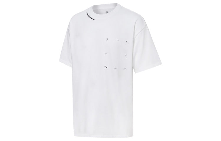 Men's Converse Printing Loose Round Neck Short Sleeve White 10021418-102