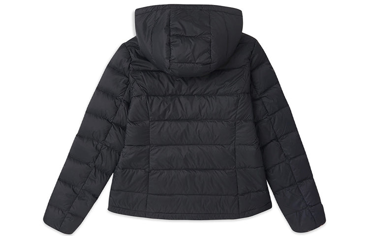 (WMNS) Skechers Packable Hooded Down Jacket 'White Black' L419W038