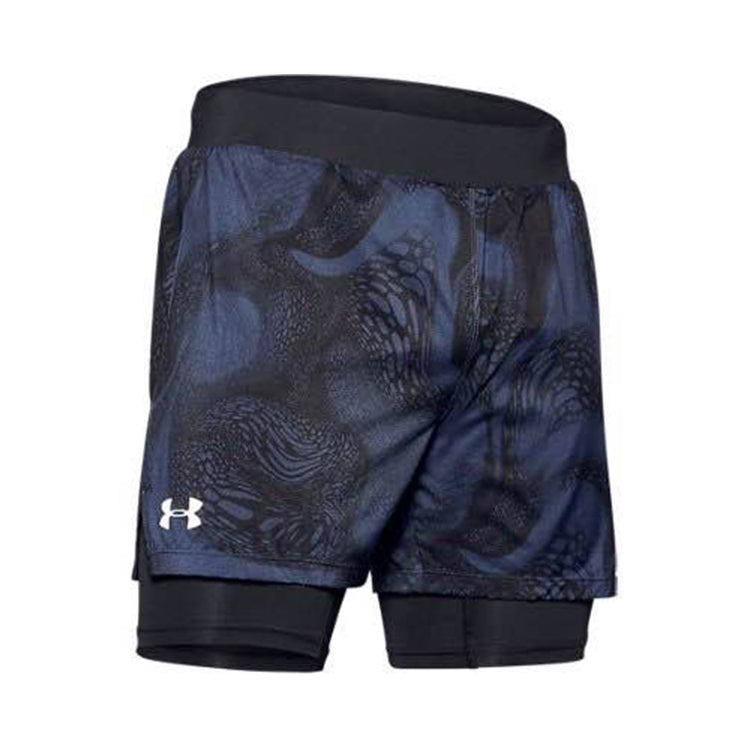 Under Armour Qualifier SpeedPocket 2-in-1 Shorts 'Legend Ink' 1353162-497