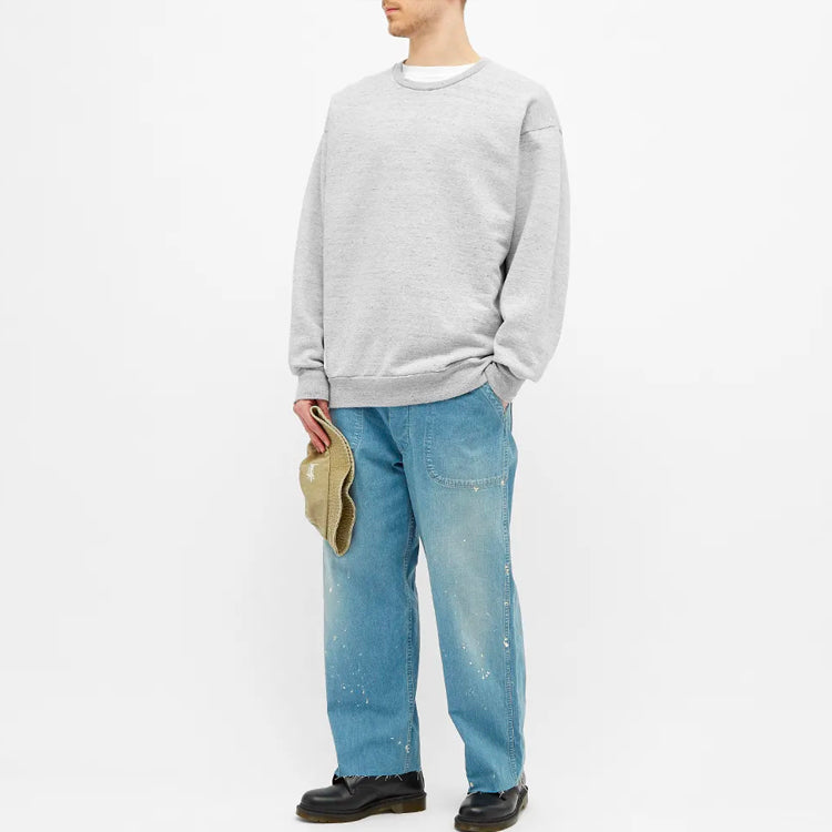 WTAPS Academy Crew Neck / Sweatshirt. Copo Letters Printed Pullover Sweatshirt Unisex Grey 201ATDT-CSM23