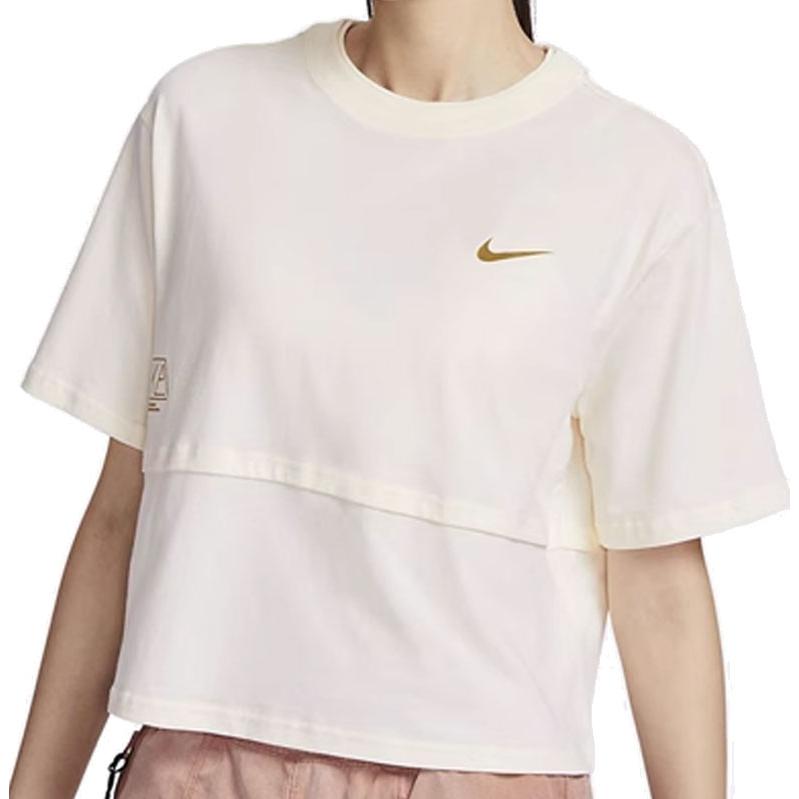 (WMNS) Nike Logo T-Shirt 'White' FQ7009-110