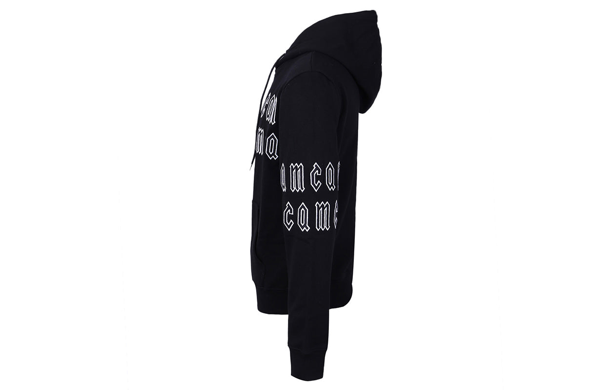 Alexander McQueen SS21 Alphabet Printing Zipper Hooded Jacket Black 441386-RLR58-1000