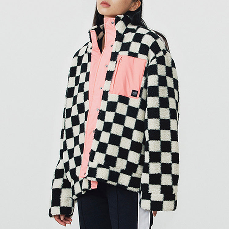 (WMNS) Vans Embers Checkerboard Jacket 'Black White' VN0A53LO705