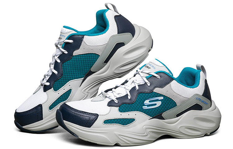 Skechers Stamina Airy Low-Top Running Shoes White/Blue/Green 237000-NVMT