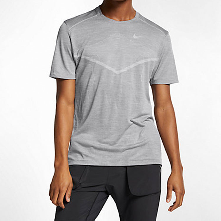 Nike Techknit Ulta Reflective Element Sports Short Sleeve Gray AJ7616-056