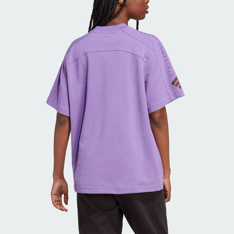 (WMNS) adidas by Stella McCartney Logo Tee 'Purple' IA1514