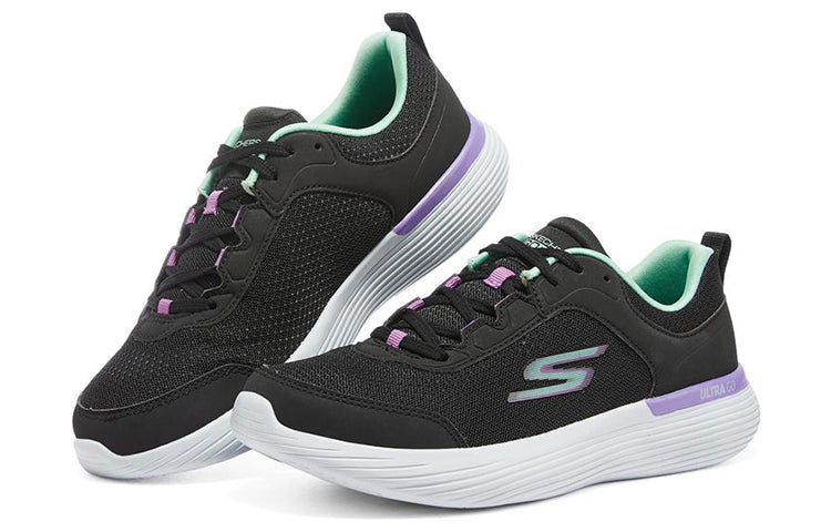 (WMNS) Skechers Go Run 400 V2 'Black White Purple' 128194-BKLB