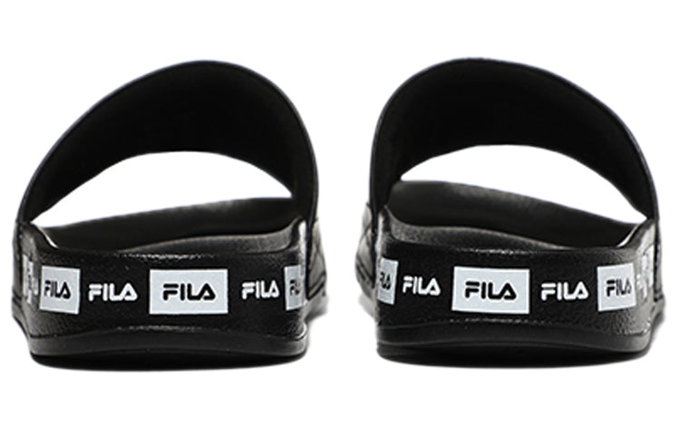 FILA Cozy Lightweight Thick Sole Unisex Black Korean Version Slippers 1SM01591D_001