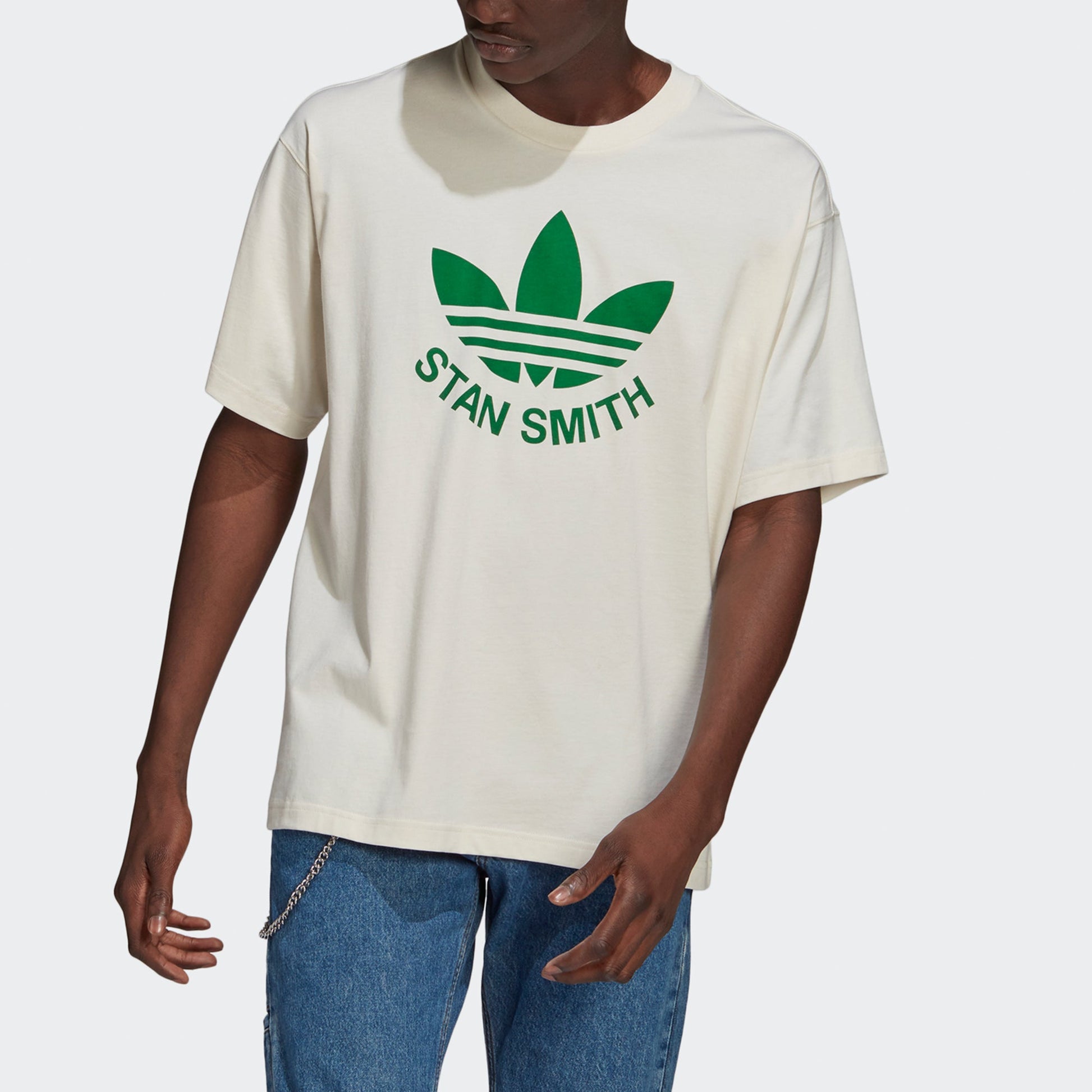 adidas originals Trfoil Stan Tee Logo Printing Sports Short Sleeve GQ8874