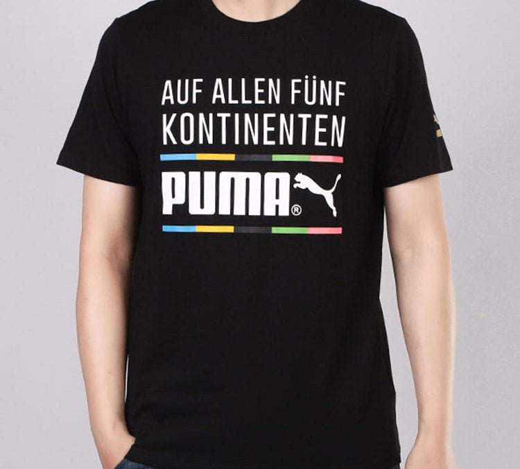 PUMA Alphabet Round Neck Short Sleeve Black 599997-51